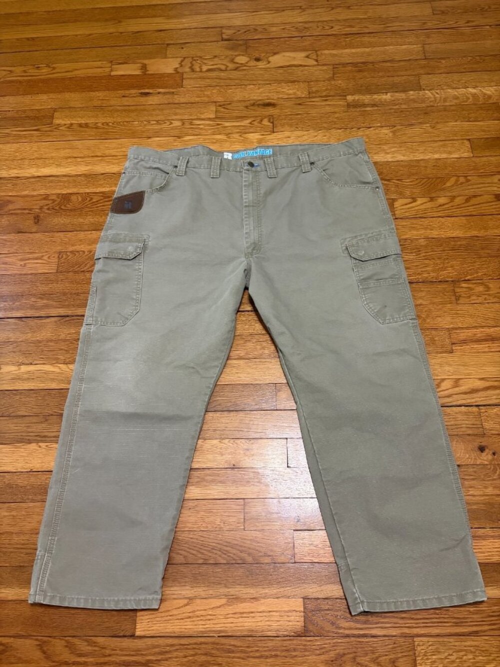 Wrangler Riggs Mens Workwear Cool Vantage Cargo Pant Green Canvas 23WCV9BR 48x30